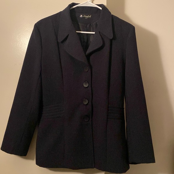 Dark Gray Button Blazer - Picture 1 of 6